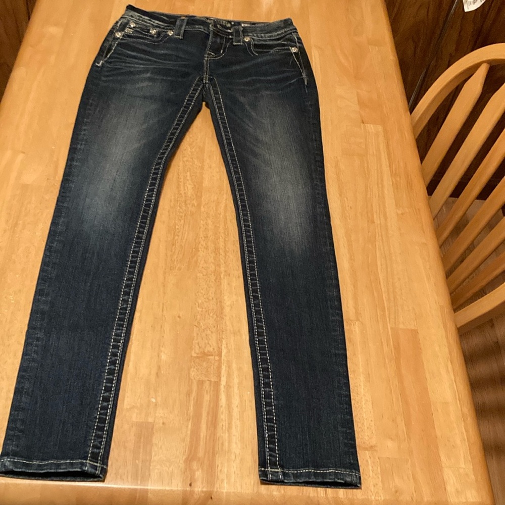 Miss Me Sequin Pocket Skinny Jeans